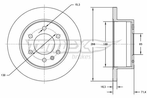 Brzdový kotouč TOMEX Brakes